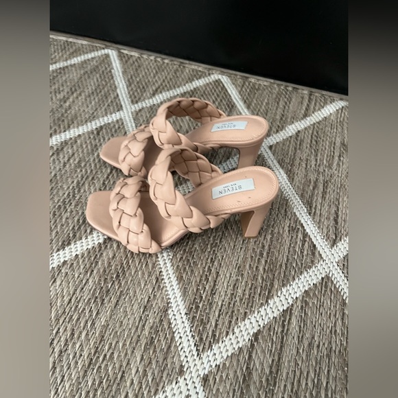 NWOT STEVEN by Steve Madden Braided Heeled Sandals - Picture 2 of 4